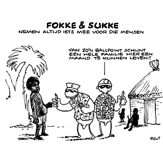 Fokke en sukke balpoint cartoon