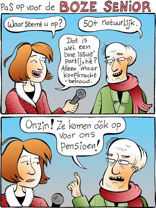 Pas op voor de boze senior.